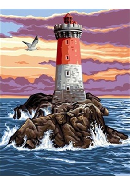 Deniz Feneri Pixart Sanat Elmas Mozaik Tablo Diamond Türkiye 38 x 51 cm