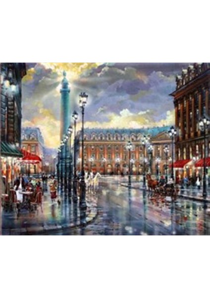Işıltılı Paris Pixart Sanat Elmas Mozaik Tablo Diamond Türkiye 61 x 51 cm