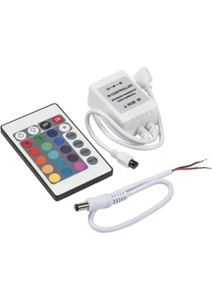 Yapışkanlı 5 Metre Rgb İç Mekan Şerit Led+Kumanda+Adaptör Oyuncu