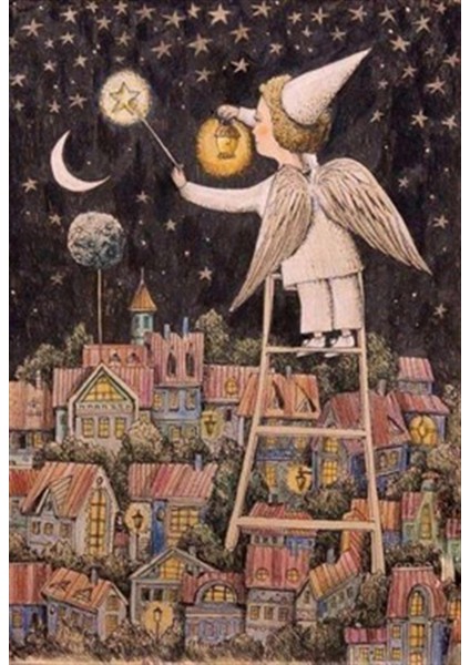 Şehrin Minik Meleği Pixart Sanat Elmas Mozaik Tablo Diamond Türkiye 48 x 74 cm