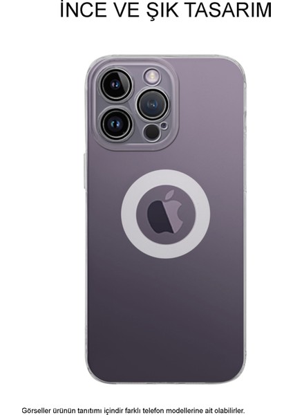 Caseworld Apple iPhone 7 ile Uyumlu Kapak Lens Koruması Kapalı Logo Kısmı Açık Şeffaf Silikon Kılıf