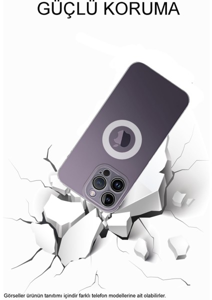 Apple iPhone 8 ile Uyumlu Kapak Lens Koruması Kapalı Logo Kısmı Açık Şeffaf Silikon Kılıf modelleri