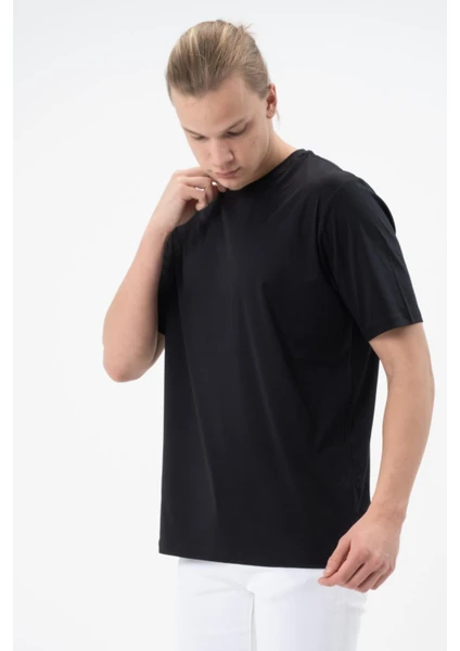 Erkek Tişört Merserize T-Shirt Oversize Tshirt