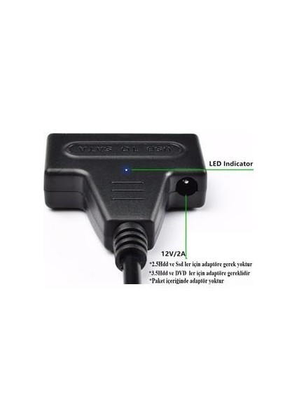 USB Sata Kablo USB Notebook Harddisk Bağlantı Kablosu USB Sata SSD Bağlantı Kablosu