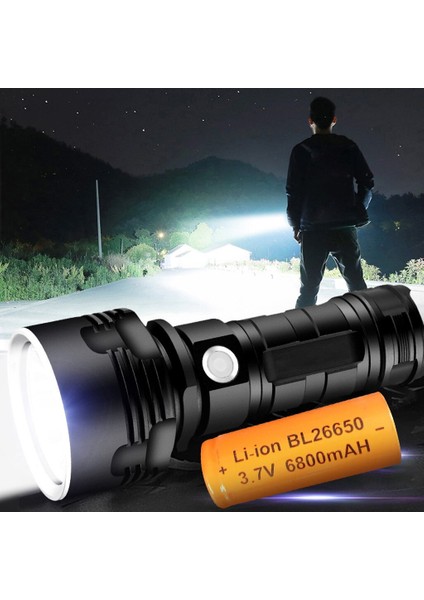 LED El Feneri XHP50 Torch USB Şarj