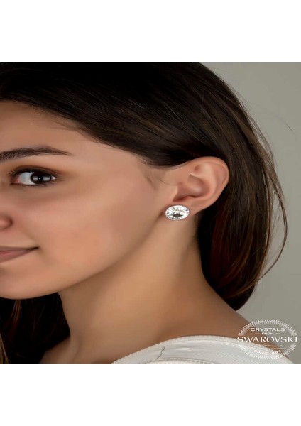 Swarovski Crystal Taşlı Gümüş Çivili Kadın Küpe fiyatları