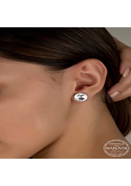 Swarovski Crystal Taşlı Gümüş Çivili Kadın Küpe fiyatları