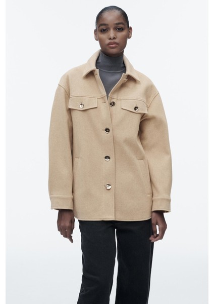 Pamuklu Uzun Ince Ceket