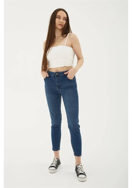 23Y0565K2 Fashion Friends Kadın Pantolon Koyu Mavi fırsatları