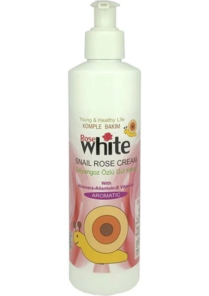 Rose White Salyangoz Özlü Gül Kremi 200 ml