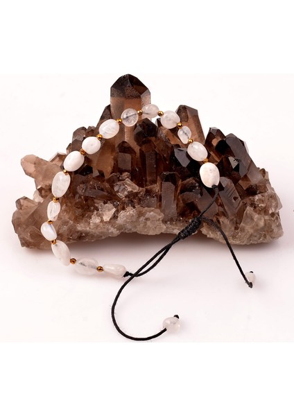 Ay Taşı İpli Bileklik - Ayarlamalı