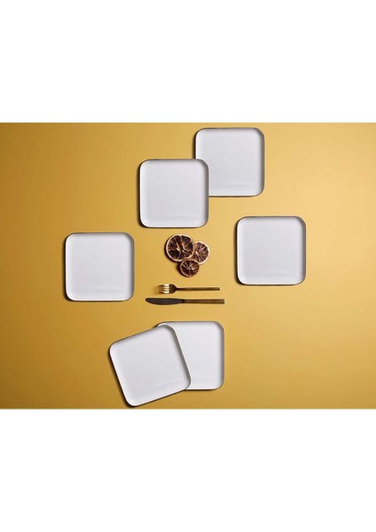 Blue Stripe 6lı Pasta Seti 18X18CM