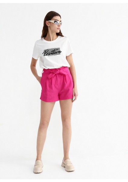 Yüksek Bel Havuç Fuşya Kadın Şort BLANCE fiyatları
