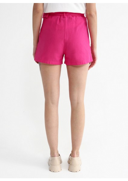Yüksek Bel Havuç Fuşya Kadın Şort BLANCE fırsatları