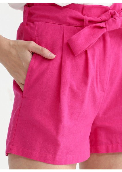 Yüksek Bel Havuç Fuşya Kadın Şort BLANCE indirimleri