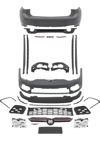 Vw golf 8 gti body kit tampon ve panjur seti 2021+