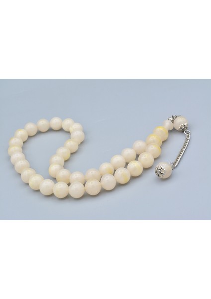 Gümüş Kaplama Kamçılı Küre Kesim Beyaz Katalin Tesbih Iri Boy fiyatları