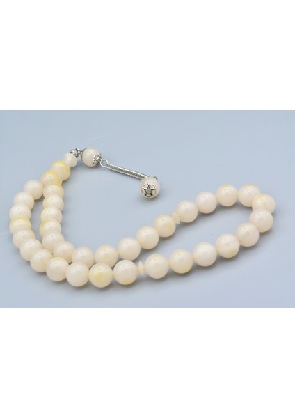 Gümüş Kaplama Kamçılı Küre Kesim Beyaz Katalin Tesbih Iri Boy modelleri