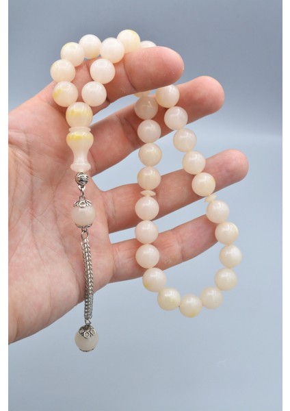 Gümüş Kaplama Kamçılı Küre Kesim Beyaz Katalin Tesbih Iri Boy fırsatları