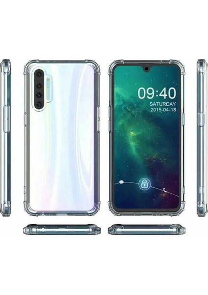 Realme Xt Köşe Korumalı Darbe Emici Şeffaf Kılıf