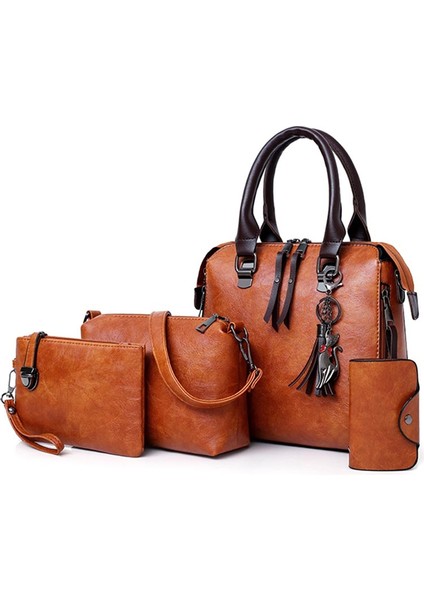 1 Set Kadın Bayan Omuz Crossbody Çanta Çanta Cüzdan Pu Deri Vintage Seyahat Için Yeni (Yurt Dışından)