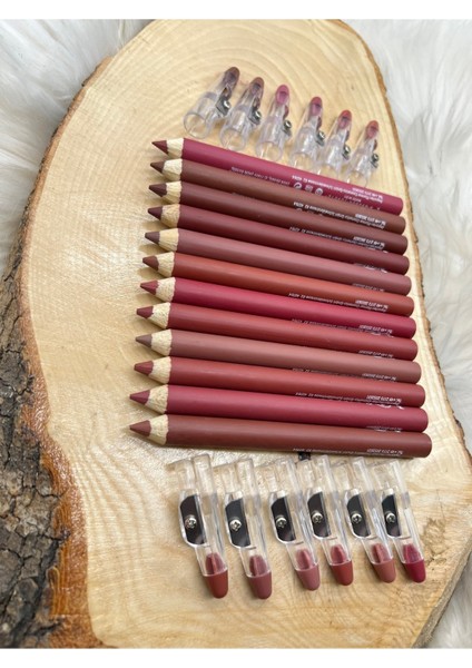 Dudak Kalemi Matte Color Lipstick Jumbo Kalın Kalem Ruj Waterproof 12'li Set