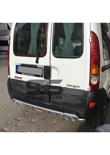 Renault Kangoo Difüzör Arka Tampon Eki 4 Egzoz Çıkışlı Gri Tip