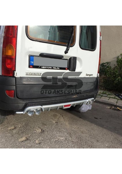 Renault Kangoo Difüzör Arka Tampon Eki 4 Egzoz Çıkışlı Gri Tip