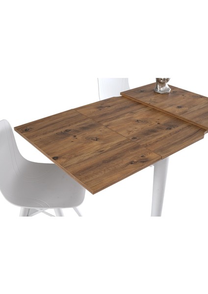 Yanlardan Açılır Katlanır Büyüyen Kare Masa 75 x 80 cm