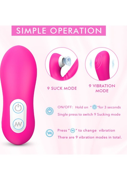 Gray Çiftlere Özel Kumandalı 9 Modlu Emiş Ve Titreşimli Vibratör