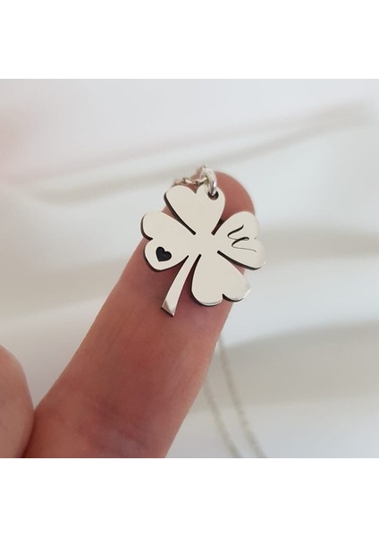 925 Ayar Gümüş Yonca Harf Kolye modelleri