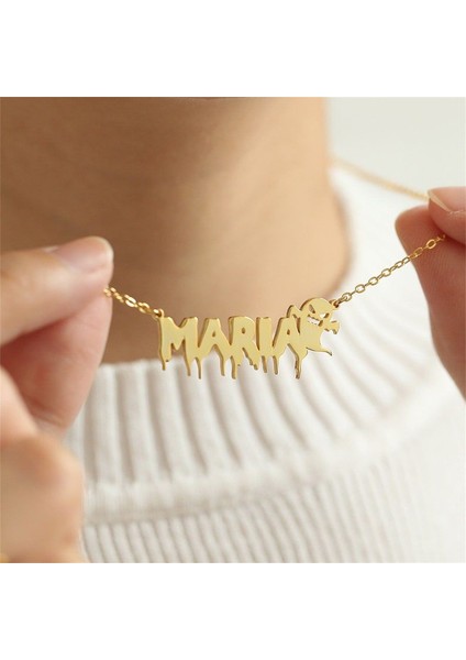 925 Ayar Gümüş Tasarım Isim Kolye