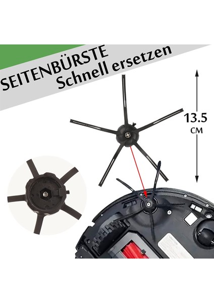 S7 Max Için S70 T7S Plus Robot Süpürge Yedek Yedek Parça Aksesuarları Ana Yan Fırça (Yurt Dışından)