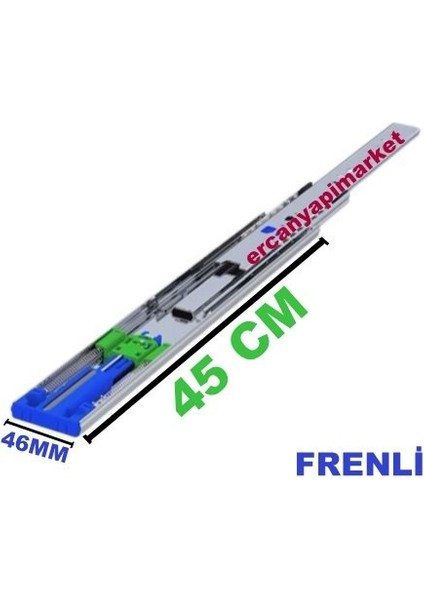 Minnes Ray 46 mm x 45 cm Frenli Teleskopik Çekmece Rayı fiyatları