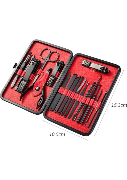 18 Adet / Set Tırnak Clippers Siyah Kırmızı (Yurt Dışından) fiyatları
