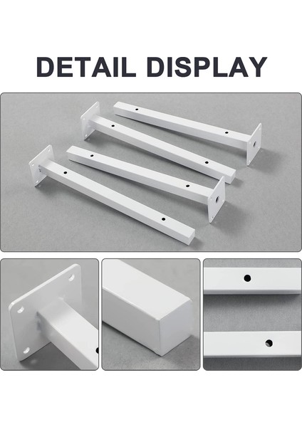 4 Parçalı Kare Endüstriyel Çerçeve Braketi Vintage Çıkıntı BRAKETI-20CM Braket Vintage Metal Tepsi Vidalı Çıkıntı Zemin Flanşı Kırsal Steampunk Tüp Beyaz Levhasız (Yurt Dışından) fırsatları
