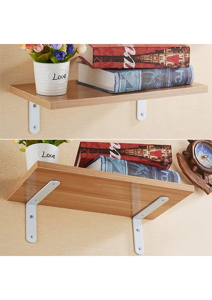 4 Braket Braket Duvara Monte Braket Asılı Braket Için Damgalı Metal Braket 250MM x 150MM Tel Çekme Paslanmaz Çelik Yüzey Beyaz (Yurt Dışından)