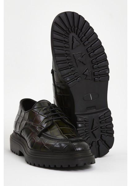 Eva Taban Kroko Deri Casual Ayakkabı modelleri