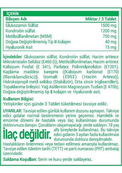Glucosamine Chondroitin Msm Hyaluronic Acid 90 Tablet