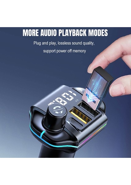 A10 Car Atmosphere Light Fm Bluetooth Transmitter (Yurt Dışından)