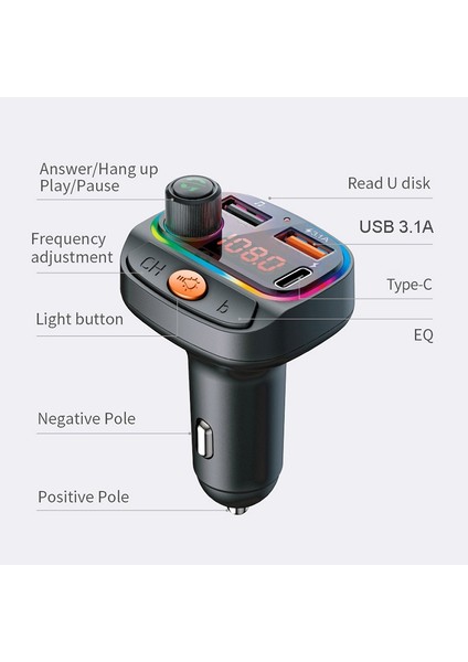 C15 Çok Fonksiyonlu Araba Çift USB Şarj Cihazı (Yurt Dışından) modelleri