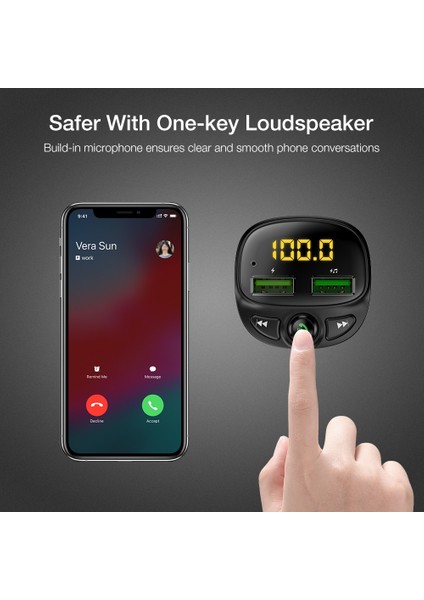 Floveme Araba Bluetooth Mp3 Çalar Araç Kiti (Yurt Dışından) fırsatları