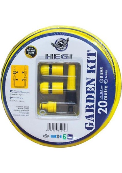 Garden Kit 20mt 1/2" 12.5 mm(Bahçe Hortumu)