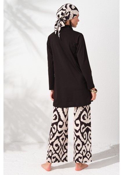 Uzunkollu Tesettür Mayo Desenli 231925 fiyatları