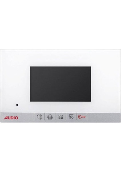 001180B 4.3″ Görüntülü Diafon Bus Plus (Mekanik Butonlu - Beyaz Şase) Beyaz