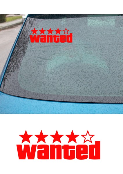 20 x 7 cm Wanted Oto Sticker Araba Cam Sticker