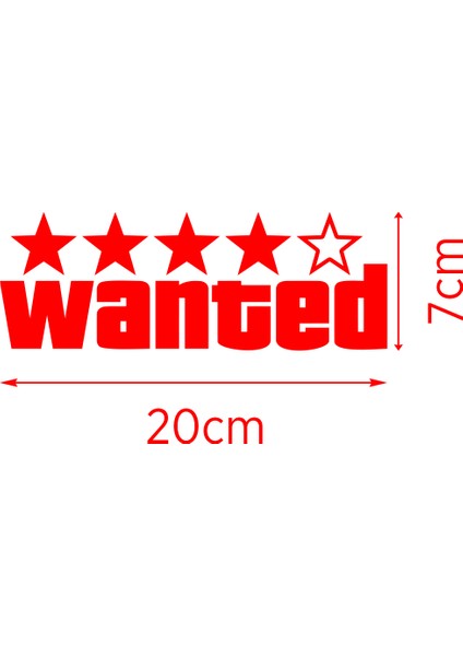 20 x 7 cm Wanted Oto Sticker Araba Cam Sticker fiyatları