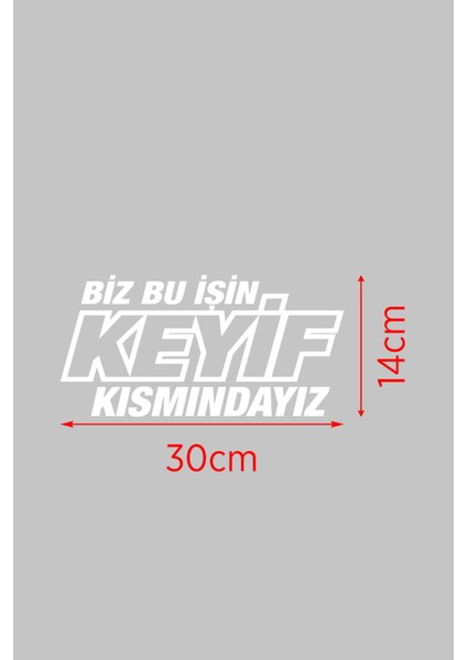 New Jargon 30 x 14 cm Biz Bu Işin Keyif Kısmındayız Oto Cam Sticker Araba Sticker Siyah