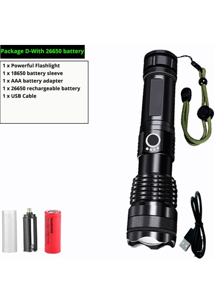 Kamp Acil Durum LED El Feneri - Siyah (Yurt Dışından)