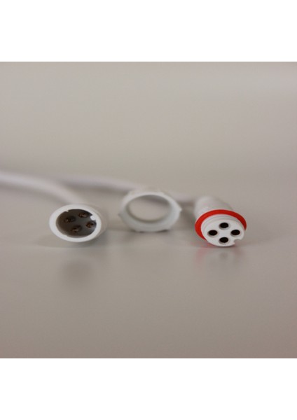 4'lü Soketli Plastik Kablo Dişi Erkek Takım IP67 (5 Adet)